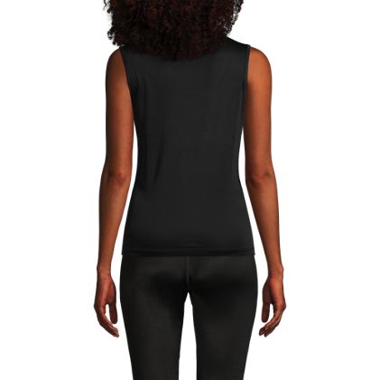 Women's Silk Interlock Tank Top Sleeveless Long Underwear Top - image 5