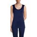 Women's Silk Interlock Tank Top Sleeveless Long Underwear Top, Front