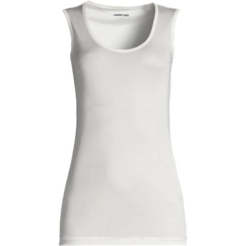 Lands' End Women's Silk Interlock Thermal Long Underwear Base Layer Tank  Top 