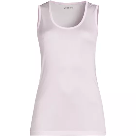 Women's Silk Interlock Tank Top Sleeveless Long Underwear Top - primary