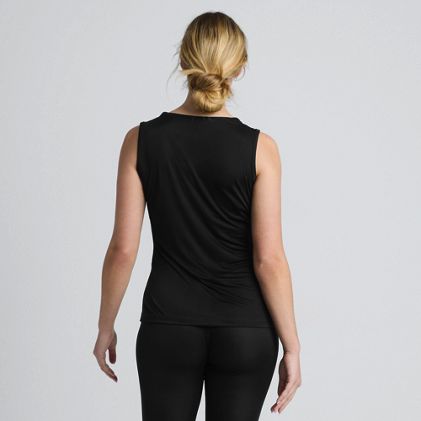 Women's Silk Interlock Tank Top Sleeveless Long Underwear Top - image 1