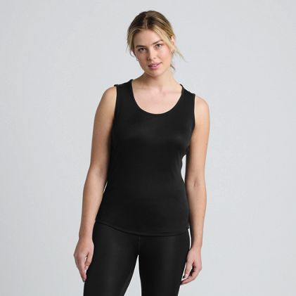 Women's Silk Interlock Tank Top Sleeveless Long Underwear Top - image 2