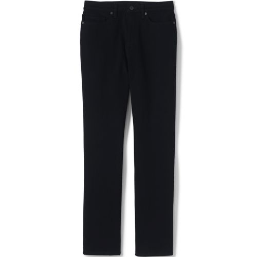 Women's Straight Leg Jeans, High Waisted - Black | Lands' End