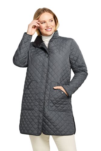 NEW Lands End Quilted Barn Insulated Primaloft Jacket Deep Woodland ...