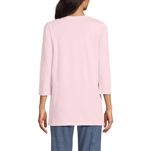 Women's 3/4 Sleeve Cotton Supima Tunic, Back