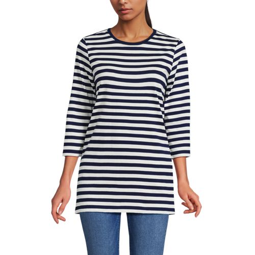 Women's 3/4 Sleeve Cotton Supima Tunic, Front