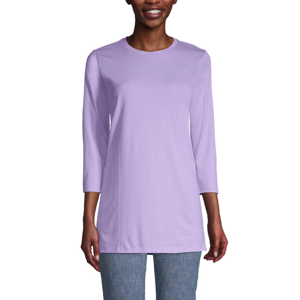 Women's 3/4 Sleeve Cotton Supima Tunic | Lands' End