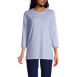 Women's Petite 3/4 Sleeve Cotton Supima Tunic, Front