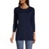 Women's Petite 3/4 Sleeve Cotton Supima Tunic, Front