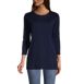 Women's Petite 3/4 Sleeve Cotton Supima Tunic, Front