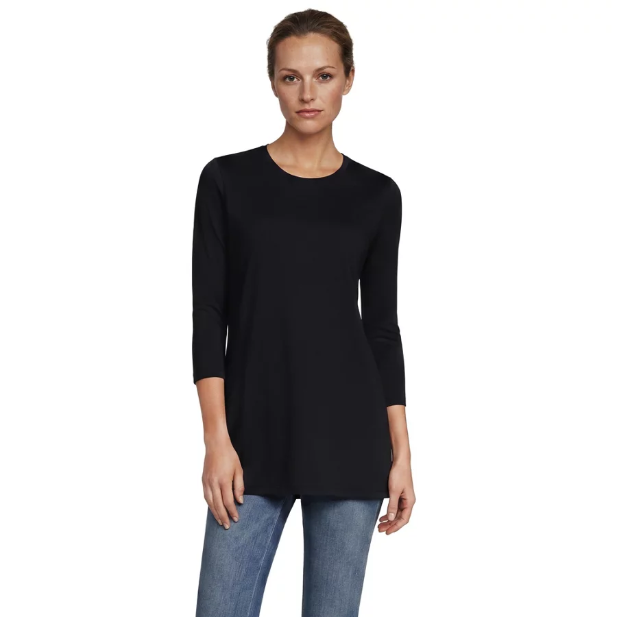 Women's 34 Sleeve Cotton Supima Tunic view 2
