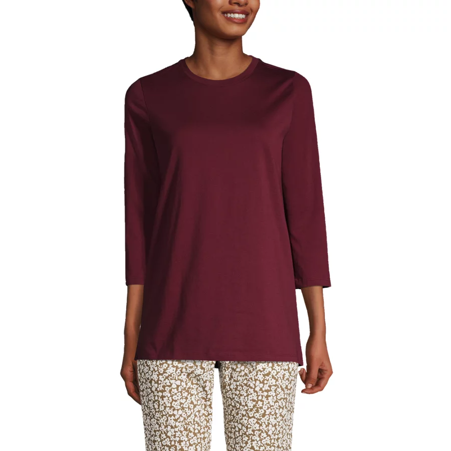 Women's Supima Crew Neck Tunic view 1