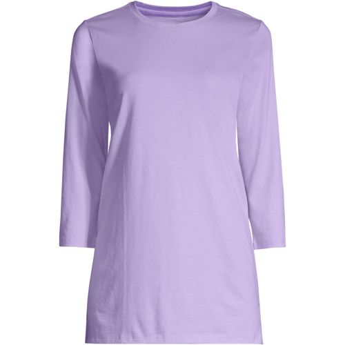 Women's 3/4 Sleeve Cotton Supima Crew Neck Tunic