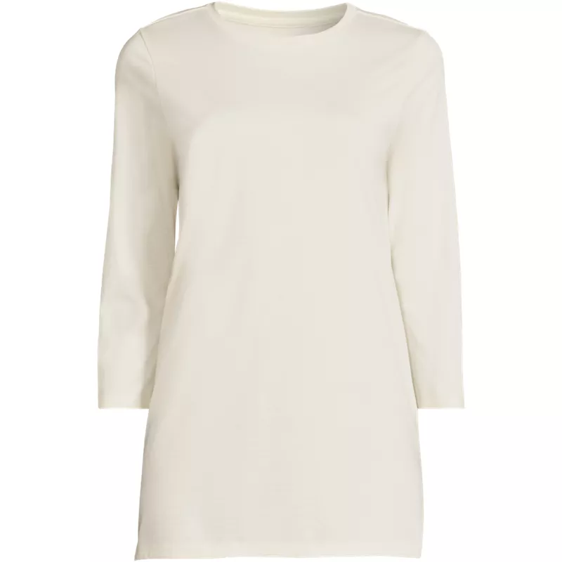 Women's 3/4 Sleeve Cotton Supima Tunic, Front