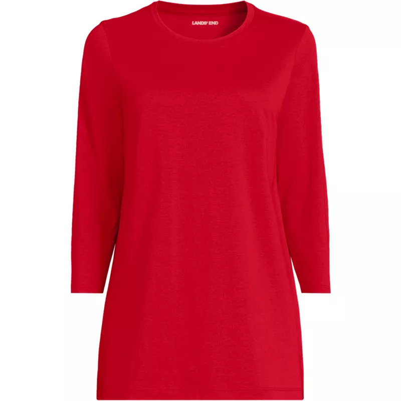 Women's 3/4 Sleeve Cotton Supima Tunic, Front