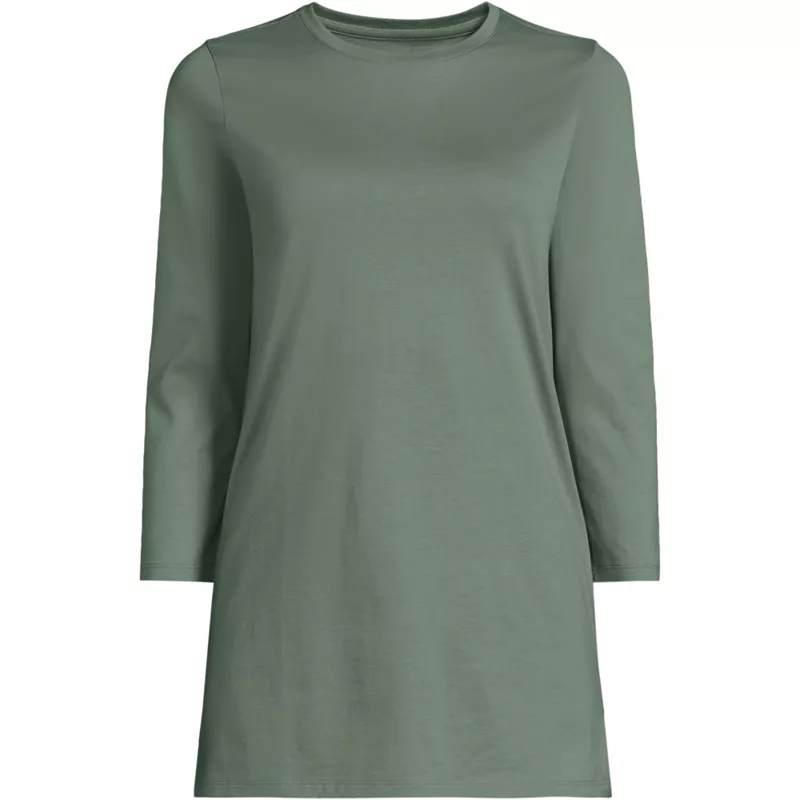 Women's 3/4 Sleeve Cotton Supima Tunic, Front