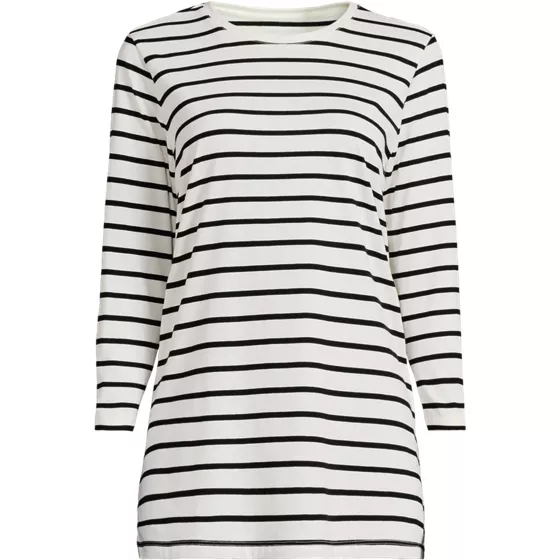 Women's Plus Size 3/4 Sleeve Cotton Supima Tunic - primary
