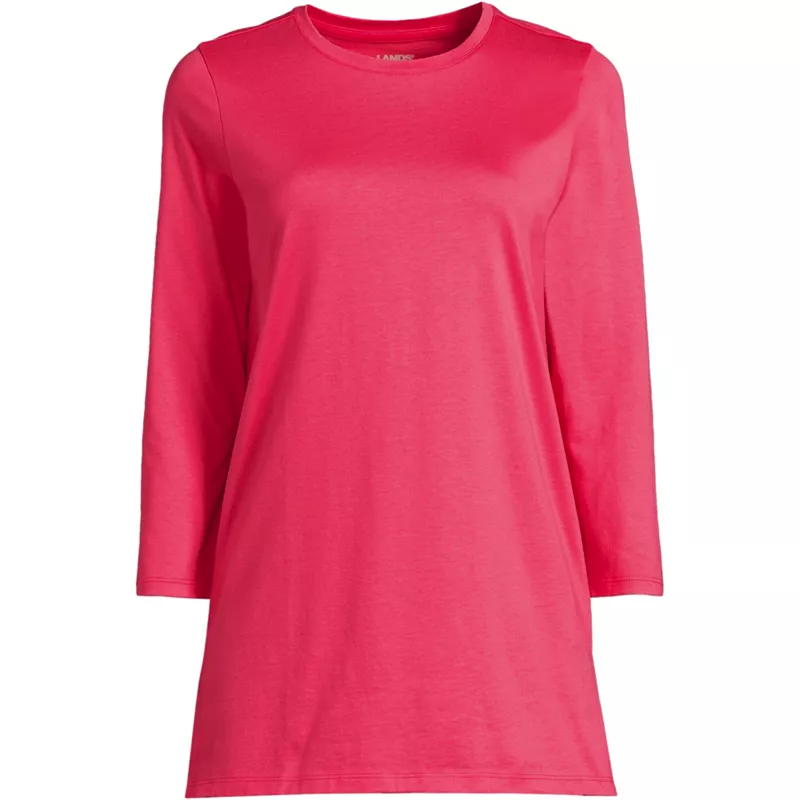 Women's 3/4 Sleeve Cotton Supima Tunic, Front