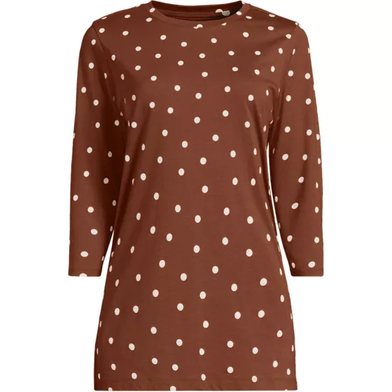 Women's 3/4 Sleeve Cotton Supima Tunic - primary