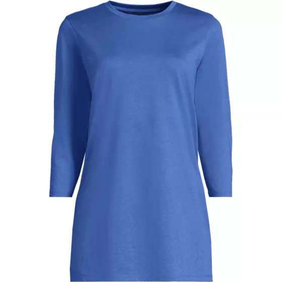 Women's Plus Size 3/4 Sleeve Cotton Supima Tunic - primary