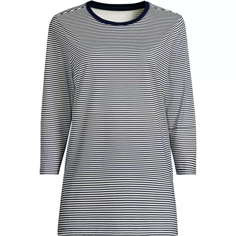 Women's Tall 3/4 Sleeve Cotton Supima Tunic, Front