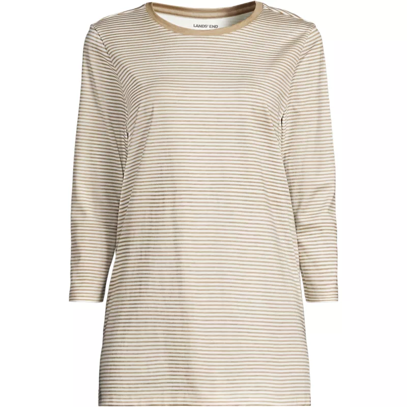 Women's 3/4 Sleeve Cotton Supima Tunic, Front
