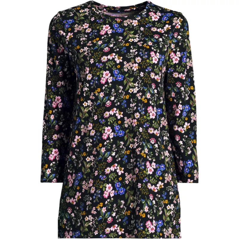 Women's 3/4 Sleeve Cotton Supima Tunic, Front
