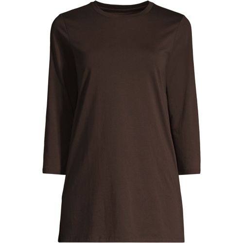 Women's 3/4 Sleeve Cotton Supima Crew Neck Tunic