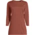 Women's Petite 3/4 Sleeve Cotton Supima Tunic, Front