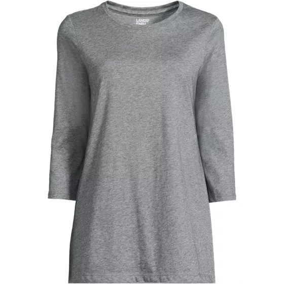 Women's Plus Size 3/4 Sleeve Cotton Supima Tunic - primary