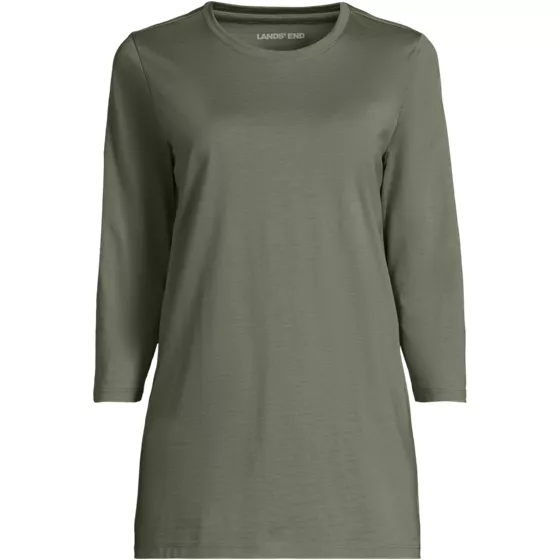Women's Tall 3/4 Sleeve Cotton Supima Tunic - primary
