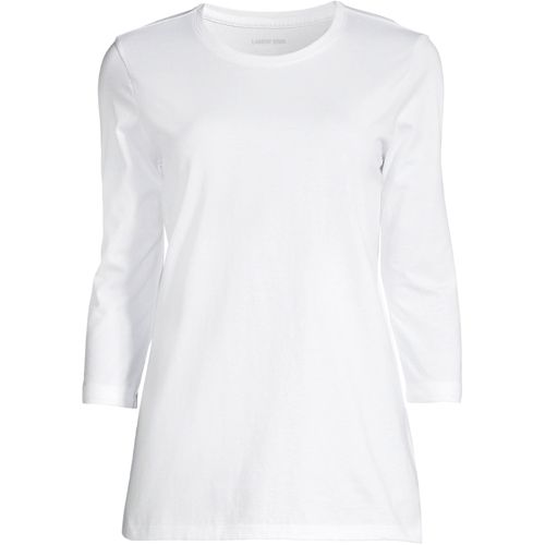 Lands' End Women's Tall All Cotton Long Sleeve Crewneck T-shirt : Target