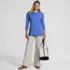 Women's 3/4 Sleeve Cotton Supima Tunic, alternative image