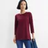 Women's Petite 3/4 Sleeve Cotton Supima Tunic, alternative image