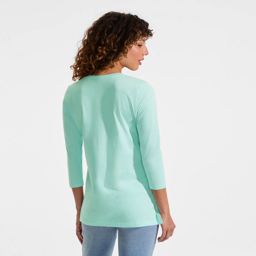 Women's 3/4 Sleeve Cotton Supima Tunic | Lands' End