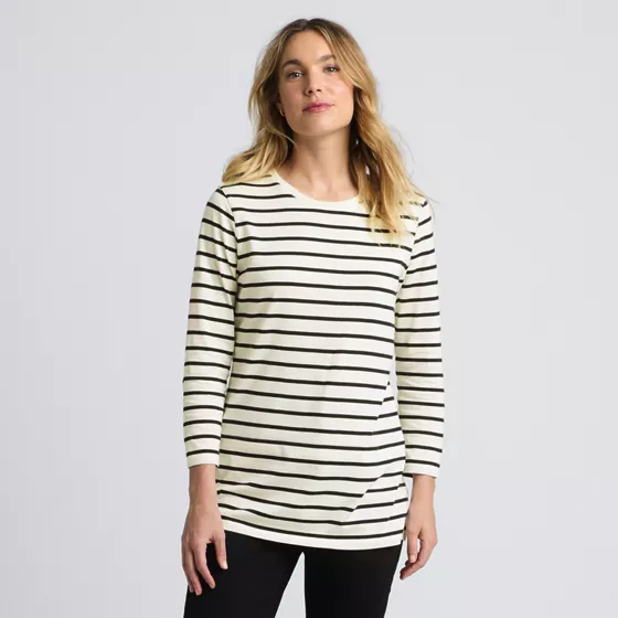 Women's Tall 3/4 Sleeve Cotton Supima Tunic - primary