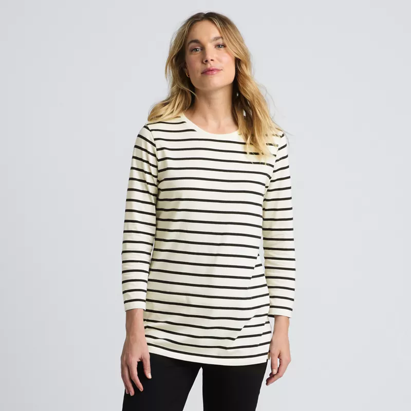 Women's Tall 3/4 Sleeve Cotton Supima Tunic, Front