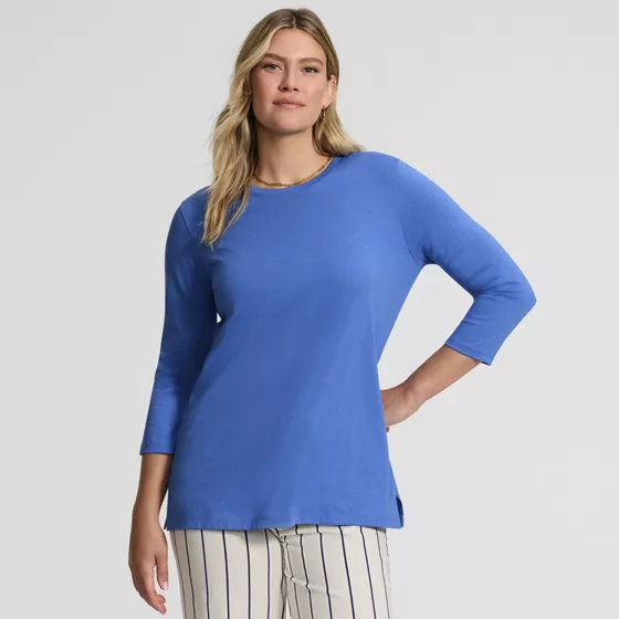Women's 3/4 Sleeve Cotton Supima Tunic - primary