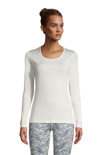 women's scoop neck thermal top