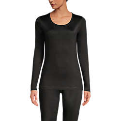 Details about   Lands' End Women's Thermaskin Heat Crew Basy Layer Long Sleeve Black Size Small 
