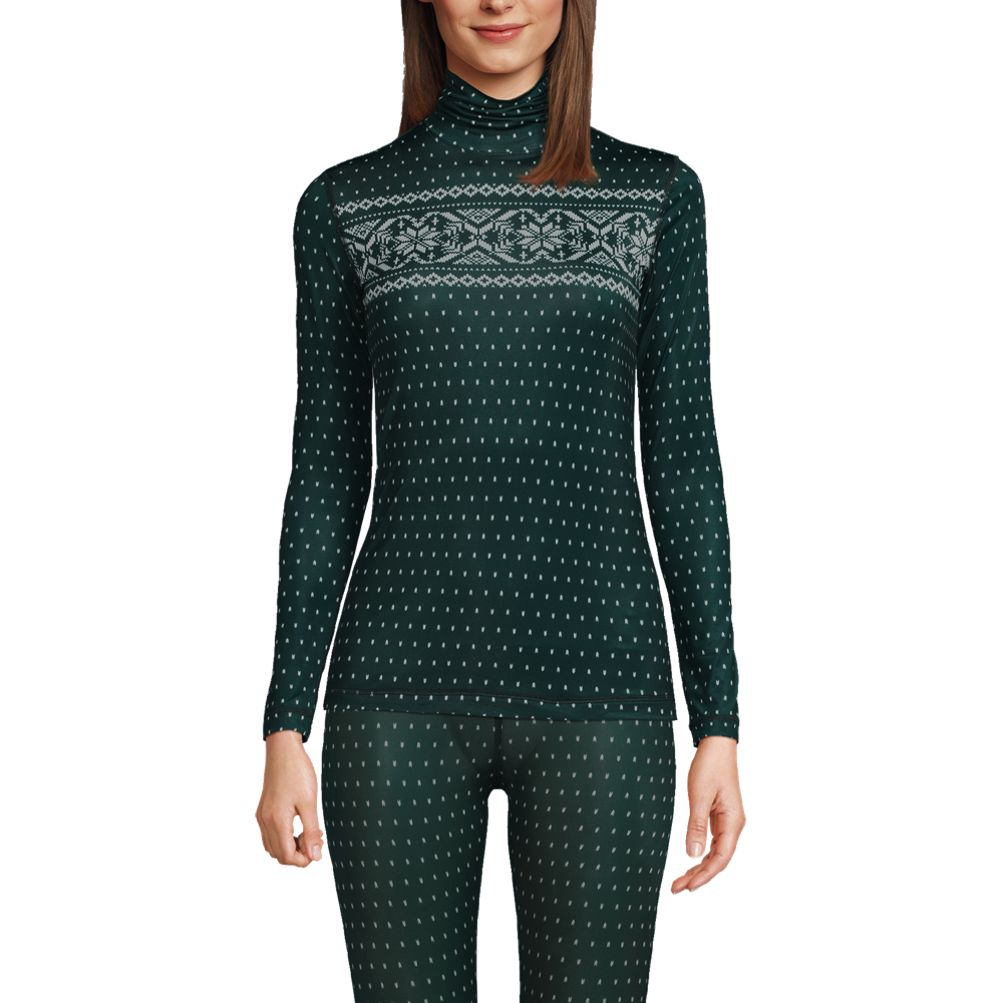 Lands' End Women's Thermaskin Heat Thermal Long Underwear Base