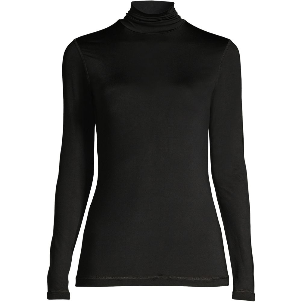 Women Turtleneck Mulberry Silk Underwear Stretchy Long Sleeve T Shirt Layer  Top