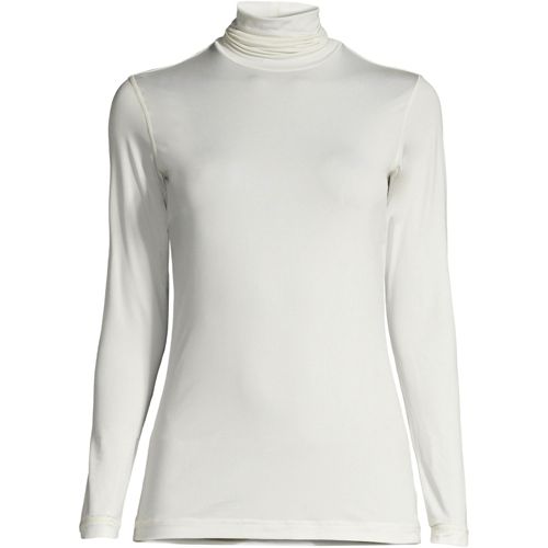 SIMIYA Basic T-Shirt Thermique à col roulé pour Femme： Coupe ajustée et  Maillot de Corps Thermique Femme à Manches Longues, sous-vêtements Chauds