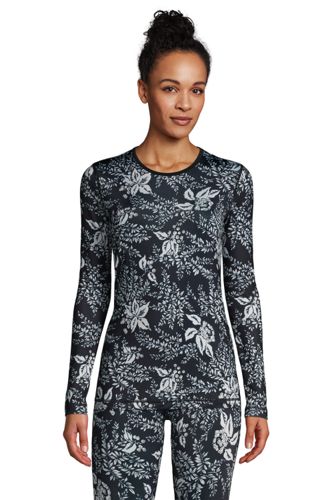 women's silk long underwear tops