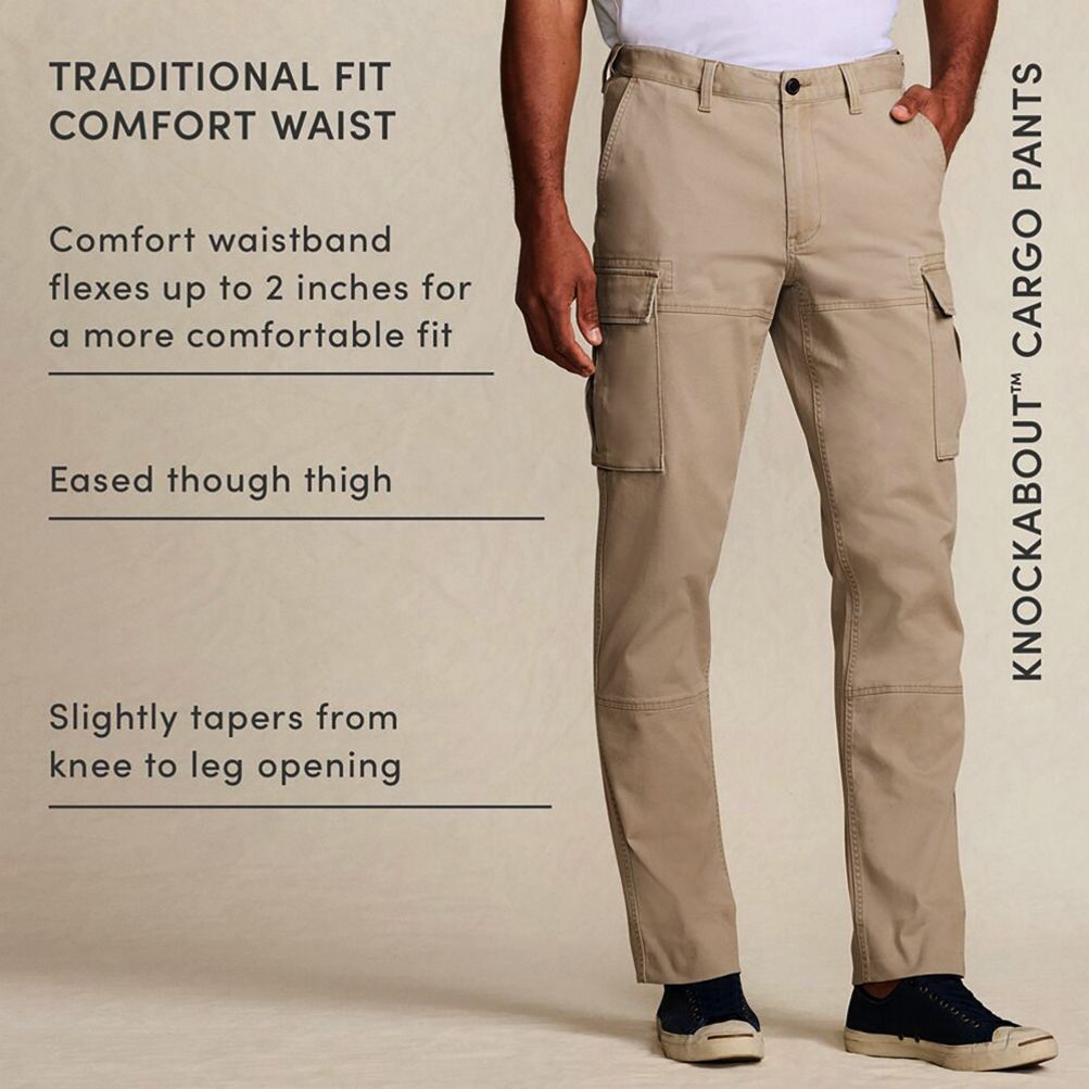 Men's Knockabout Comfort Waist Traditional Fit Cargo Pant Lands' End