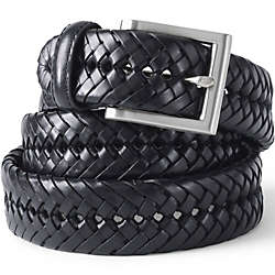Men's Leather Braid Belt, Front