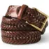 Men's Big Leather Braid Belt, Front