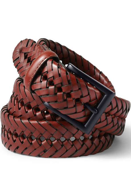 Men's Leather Braid Belt