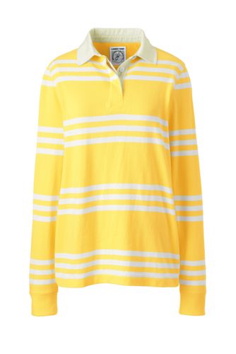 women's long sleeve striped polo shirts