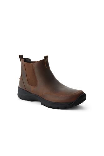 mens leather slip on boots